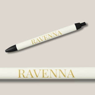 Bolígrafo De Tinta Negra Nombre de Serif personalizado de lujo para regalo