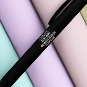 Bolígrafo De Tinta Negra Nombre de trabajo y afición divertida personaliza