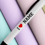 Bolígrafo De Tinta Negra Nombre del corazón<br><div class="desc">Escriba el nombre o texto deseado en la sección de nombres.</div>