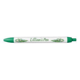 Bolígrafo De Tinta Negra Nombre elegante de Lily de Agua