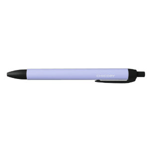 Bolígrafo De Tinta Negra Nombre en color azul de flores de achicoria