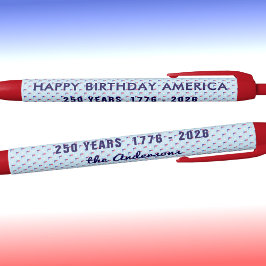 Bolígrafo De Tinta Negra Nombre Familia Negocios Personales Banderas de EE.