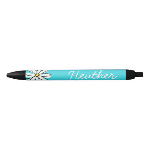 Bolígrafo De Tinta Negra Nombre Personalizado Bonito Daisy Doodle