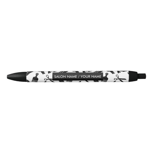 Bolígrafo De Tinta Negra Nombre personalizado del patrón de estilo del pelo (Anverso)