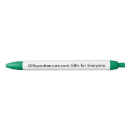 Bolígrafo De Tinta Negra Nombre verde personalizado cita empresa lema foto 