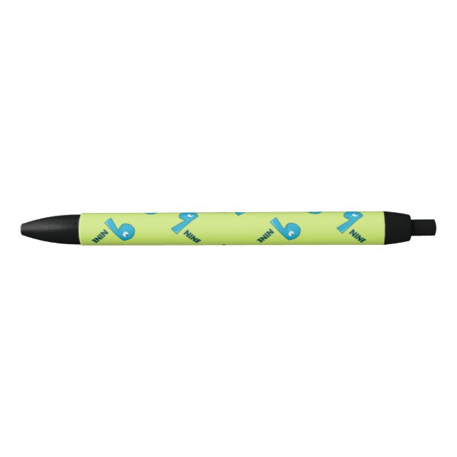 Bolígrafo De Tinta Negra Nueve verde (Anverso)