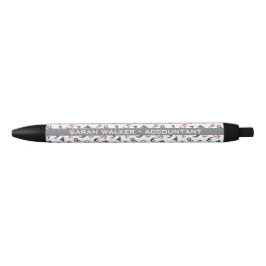 Bolígrafo De Tinta Negra Números de contable lindos personalizados profesio