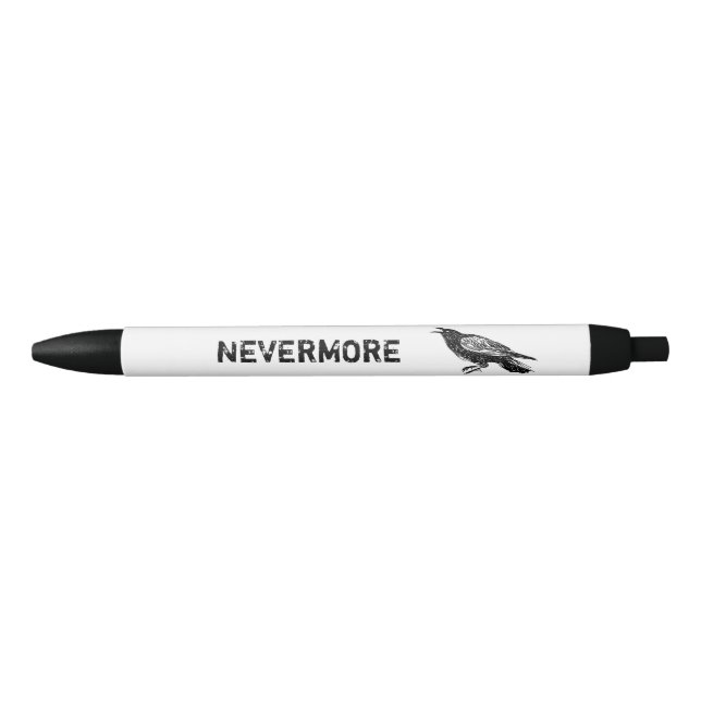 Bolígrafo De Tinta Negra Nunca más, el cuervo (Anverso)