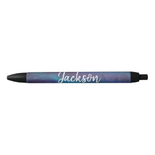 Bolígrafo De Tinta Negra Oficina de Blue-Ombre   Púrpura violeta Verde azu