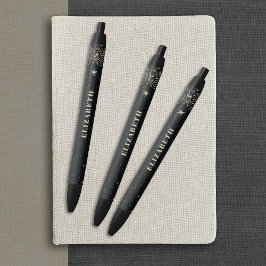 Bolígrafo De Tinta Negra Oficina elegante de peluquería profesional