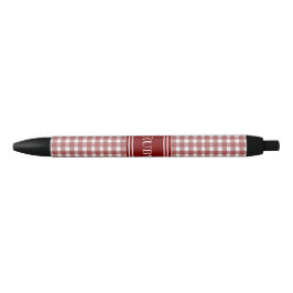 Bolígrafo De Tinta Negra Ohio de Cuadros Rojos