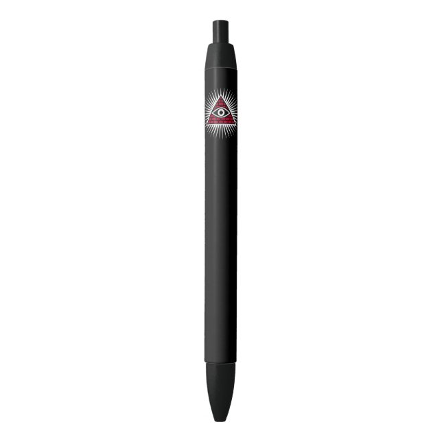 Bolígrafo De Tinta Negra Ojo masónico (Frente vertical)