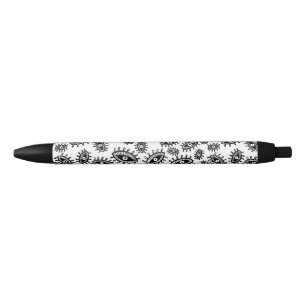 Bolígrafo De Tinta Negra Ojos torrenciales blancos