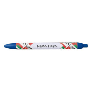 Bolígrafo De Tinta Negra Omán Nombre Personalizado Baldosas Bandera Omaní