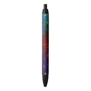 Bolígrafo De Tinta Negra Ombre Malhumorado   Polvo de Estrellas Doradas Psi