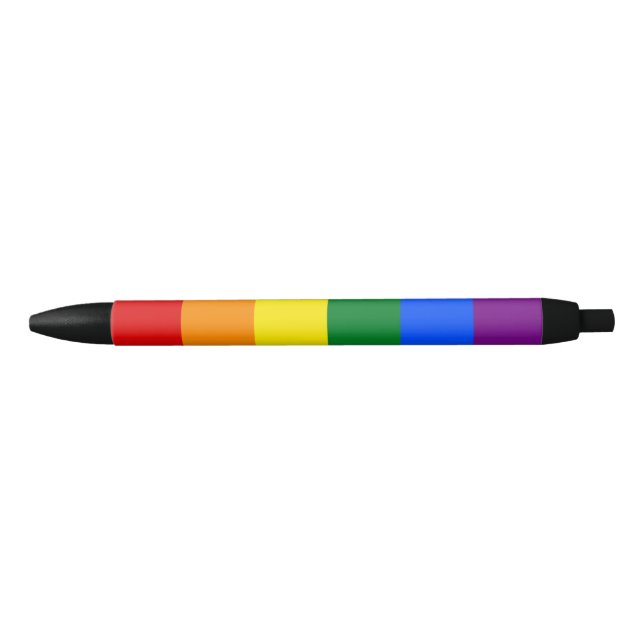 Bolígrafo De Tinta Negra Orgullo arcoiris (Anverso)