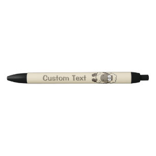 Bolígrafo De Tinta Negra Oveja Personalizado Beige