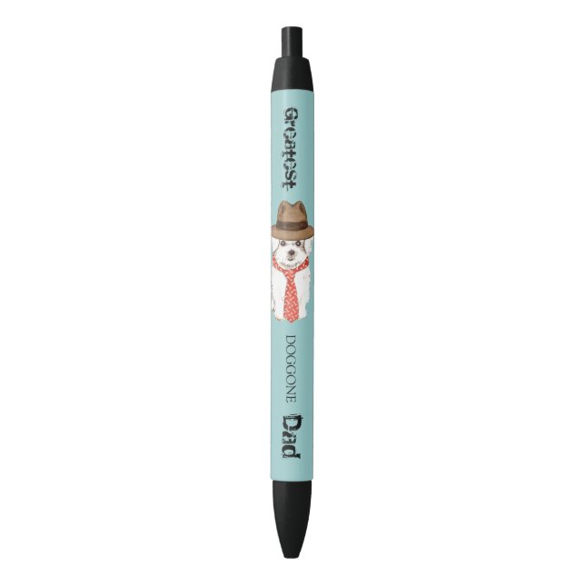 Bolígrafo De Tinta Negra Padre maltés (Frente vertical)