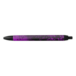Bolígrafo De Tinta Negra Paint Splatt Effect Purple & Black