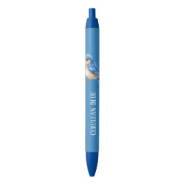 Bolígrafo De Tinta Negra Pájaro Azul Cerúleo