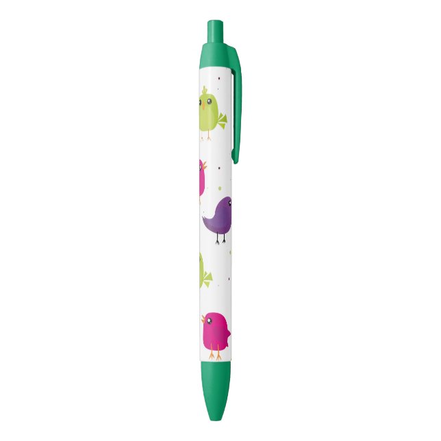 Bolígrafo De Tinta Negra Pájaros lindos (Parte inferior (Vertical))