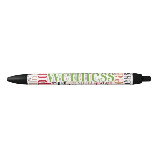 Bolígrafo De Tinta Negra Palabras de aptitud (Anverso)