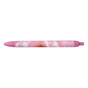 Bolígrafo De Tinta Negra palidezca - los pétalos color de rosa rosados