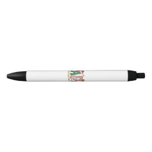 Bolígrafo De Tinta Negra Papa Claus Luces de Navidad Pijama Familia Combina