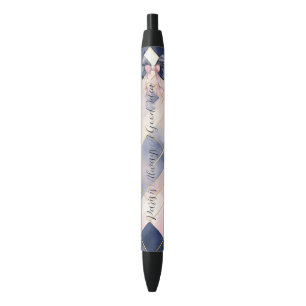 Bolígrafo De Tinta Negra París es siempre una buena idea lazo azul rosa