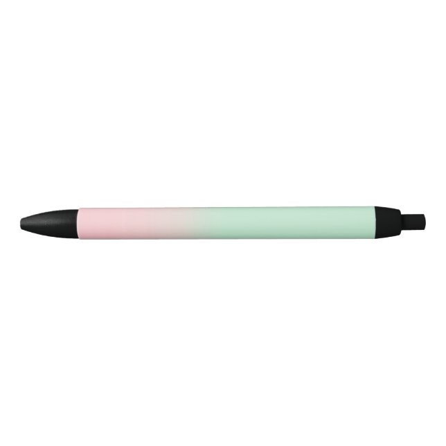 Bolígrafo De Tinta Negra Pastel Estético Gradiente Muerto Pink Mint Verde (Anverso)