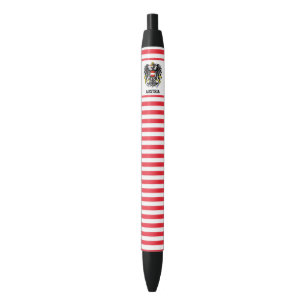 Bolígrafo De Tinta Negra Patriótico de la Bandera de Austria