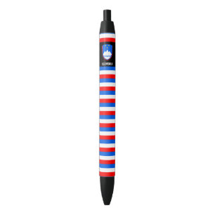 Bolígrafo De Tinta Negra Patriótico de la Bandera de Eslovenia