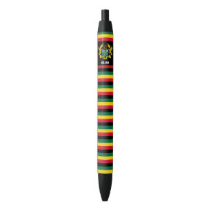Bolígrafo De Tinta Negra Patriótico de la Bandera de Ghana