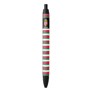 Bolígrafo De Tinta Negra Patriótico de la Bandera de Hungría