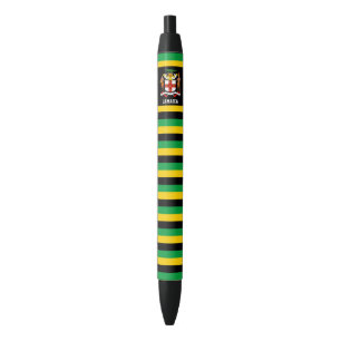 Bolígrafo De Tinta Negra Patriótico de la Bandera de Jamaica