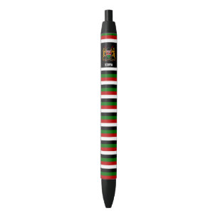 Bolígrafo De Tinta Negra Patriótico de la Bandera de Kenia