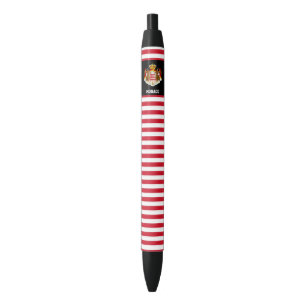 Bolígrafo De Tinta Negra Patriótico de la Bandera de Mónaco