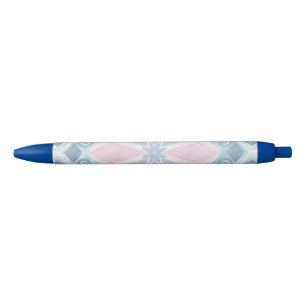 Bolígrafo De Tinta Negra patrón azul en forma de diamante