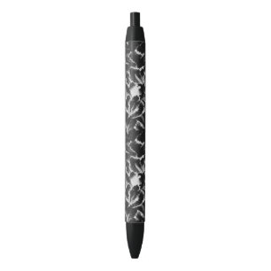 Bolígrafo De Tinta Negra Patrón blanco y negro