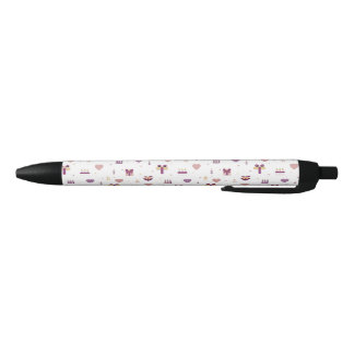 Bolígrafo De Tinta Negra Patrón de amor de San Valentín