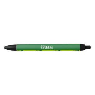 Bolígrafo De Tinta Negra Patrón de árbol de roble verde