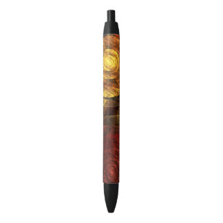 Bolígrafo De Tinta Negra Patrón de Arte Abstracto Floral Moderno de Flor So