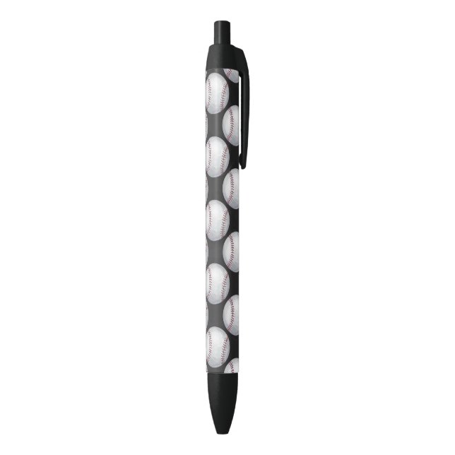Bolígrafo De Tinta Negra Patrón de béisbol pintado (Parte inferior (Vertical))