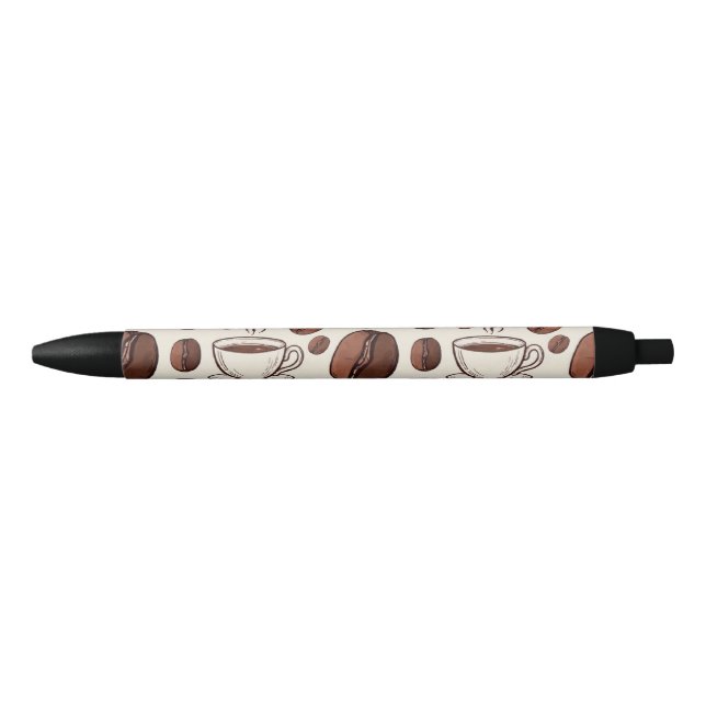 Bolígrafo De Tinta Negra Patrón de café 2 (Anverso)