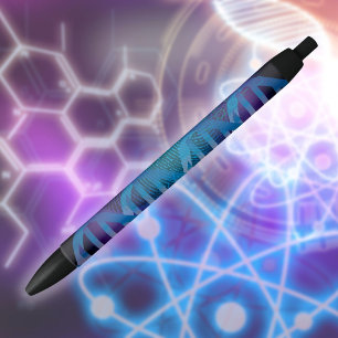 Bolígrafo De Tinta Negra Patrón de ciencia moderna de huellas digitales de 