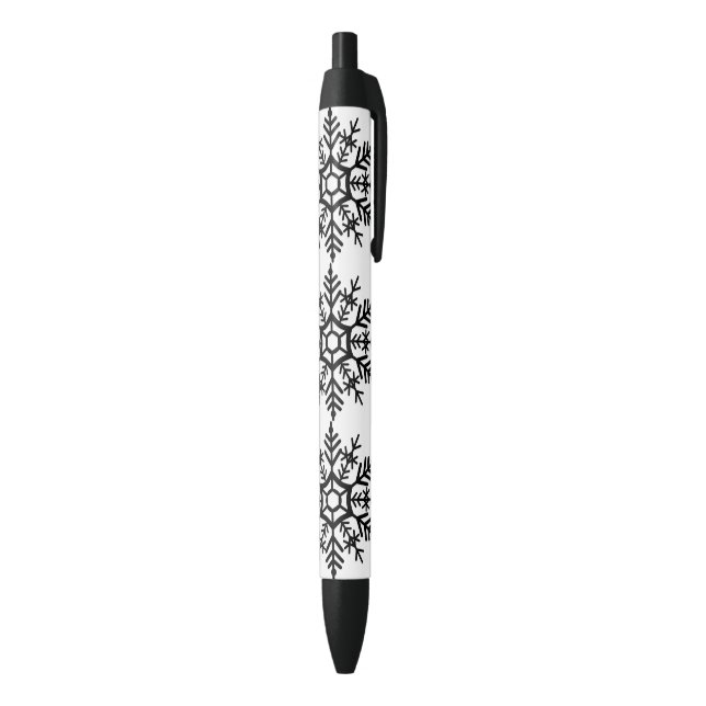 Bolígrafo De Tinta Negra Patrón de copo de nieve (Parte inferior (Vertical))