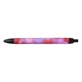 Bolígrafo De Tinta Negra Patrón de Corazón Colorido Divertido