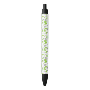 Bolígrafo De Tinta Negra Patrón De Elefantes Verdes, Elefantes Cubiertos, E