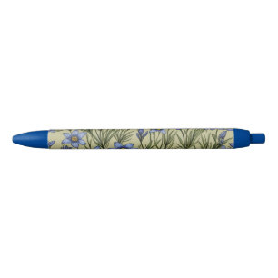 Bolígrafo De Tinta Negra Patrón de flor de hierba de ojos azules