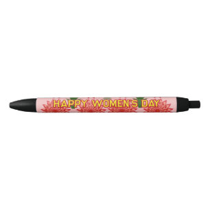 Bolígrafo De Tinta Negra Patrón de flores primaverales personalizadas para 
